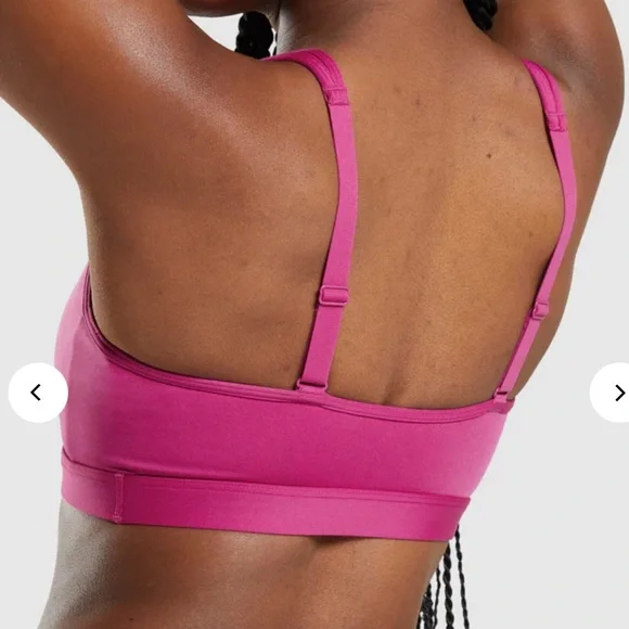 Gymshark Scoop Neck Sports Bra - Dragon Pink - Picture 5 of 6